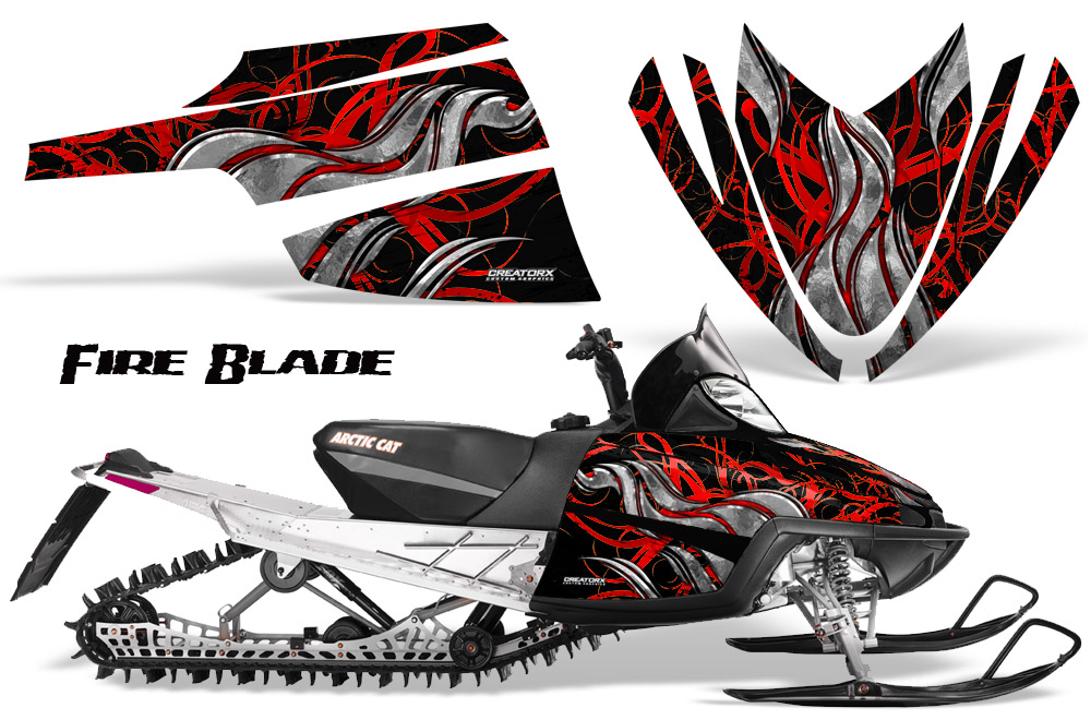 Arctic Cat M Series CrossFire Graphics Kit Fire Blade Red Black